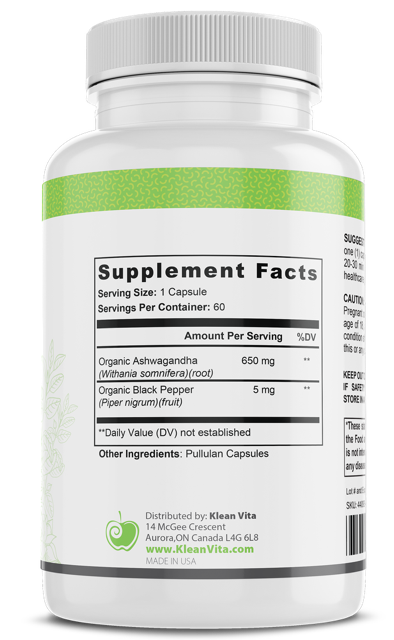 KleanVita Ashwagandha: Natural Stress Relief and Energy Support